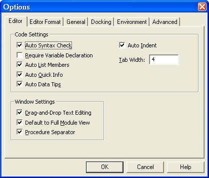 Hình 2 1 Hộp thoại Options Gợi nhớ mã lệnh Code Khả năng Auto List Members 1