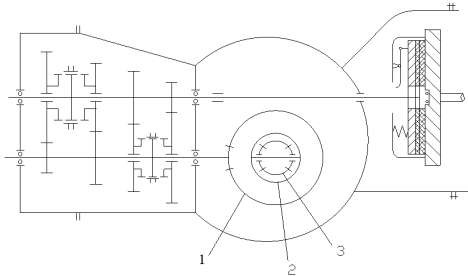 Hình 1 5 Hệ thống truyền lực xe VW 1200 1 – Bánh răng vành chậu 2 – Vỏ bộ 4