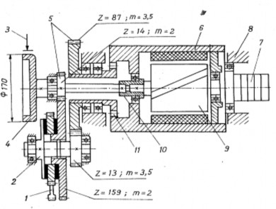 Hình 2 14 Sơ đồ pa lăng điện động cơ liền tang 1 phanh trọng vật 2 trục 8