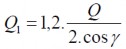 Để tính tiết diện 1 2 ta phân lực Q 1 thành hai phân lực Q 2 và Q 3 Q 2 Q 1 12