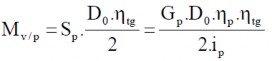 Và S p gây ra mômen động trên trục động cơ 1 Trục đặt phanh Thay G p và v p 14
