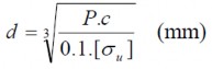 Trong đó ζ ứng xuất uốn cho phép của trục chốt cóc u c khoảng cách 6