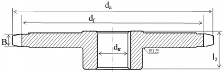 Hình 7 7 Kết cấu đĩa xích ống con lăn Kho ảng cách trục a l à khoảng cách 2