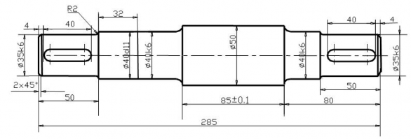 Hình 10 5 Kích thư ớc của trục Kích thước của lỗ tâm lấy theo tiêu chuẩn 3