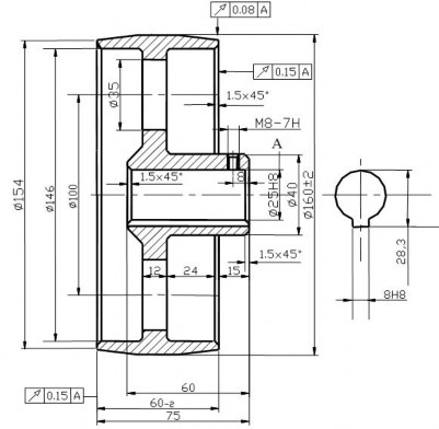 Hình 3 10 Kết cấu bánh đai dẹt trên hình 5 10 trình bày bản vẽ chế tạo một 1
