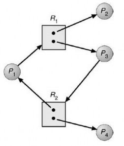 Hình 2 46 Đồ thị cấp phát tài nguyên có chu trình nhưng không bị deadlock Tuy 3