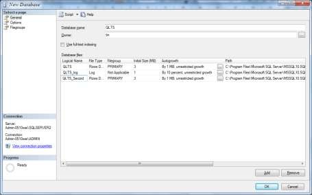 Hình 3 10 Nhập tên tập tin thứ cấp Bước 7 Khai báo dung lượng ban đầu cho cơ 14