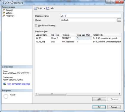 Hình 3 6 Nhập tên cơ sở dữ liệu Bước 3 Chọn tài khoản bằng cách chọn nút 8