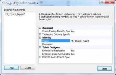 Hình 3 29 Nhập tên cho ràng buộc khóa ngoại Bước 3 Chọn nút … tại mục 30