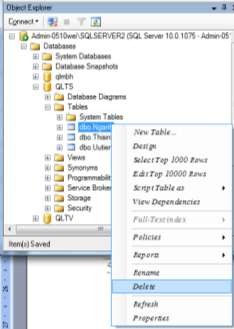 Hình 3 53 Xóa bảng dữ liệu Bước 2 Chọn nút OK 27