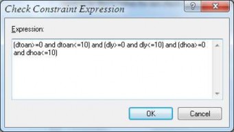 Hình 3 39 Nhập điều kiện cho ràng buộc kiểm tra Kết quả sau khi tạo được 9