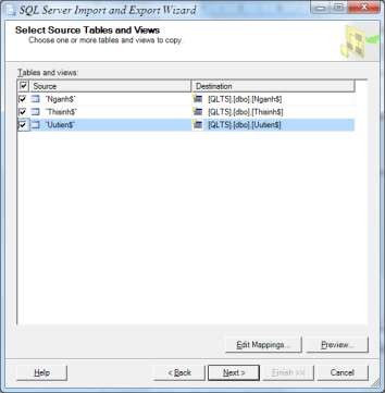 Hình 3 61 Chọn các Sheet chứa dữ liệu Bước 6 Chọn phương thức thực thi và 11
