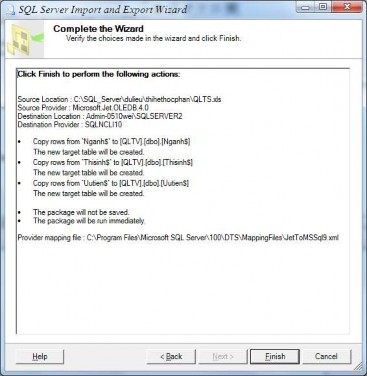 Hình 3 63 Thực hiện Import Nếu thực hiện thành công việc Import thì SQL Server 13