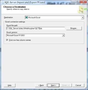 Hình 3 67 Chọn dữ liệu đích Bước 4 Chọn hình thức Export Chọn Next Hình 17