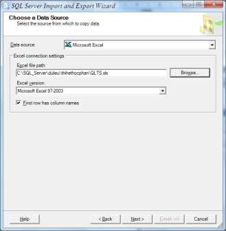 Hình 3 58 Chọn dữ liệu nguồn Bước 3 Chọn cơ sở dữ liệu đích Chọn trình 8