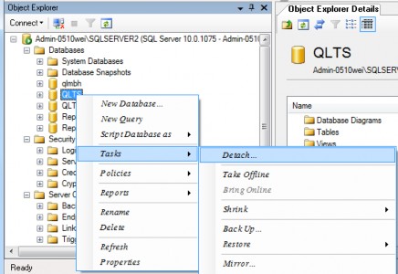 Hình 3 76 Chọn chức năng Detach Bước 2 Đóng kết nối đang mở bằng cách đánh 13