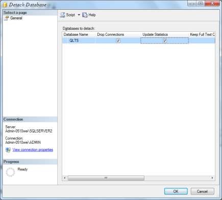 Hình 3 77 Thực hiện Detach 9 Sử dụng lại cơ sở dữ liệu Ta có thể kết nối 14