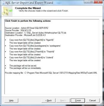 Hình 3 72 Thực hiện Export 6 Cập nhật dữ liệu cho bảng Dùng công cụ MS 3