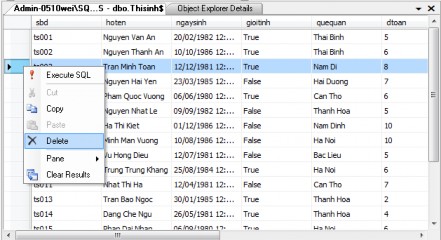 Hình 3 74 Xóa bản ghi Chú ý Có thể xóa nhiều bản ghi cùng một lúc bằng cách 8