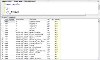Hình 4 1 Thông tin về bảng trong cơ sở dữ liệu Master Ví dụ 2 Tạo mới một 15