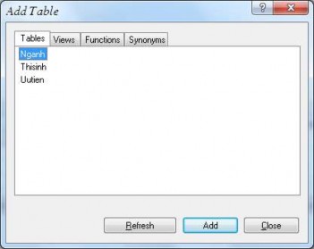 Hình 3 88 Chọn dữ liệu nguồn cho view Bước 3 Thiết kế View Chọn các 6