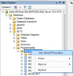 Hình 4 3 Tạo thủ tục lưu trữ Bước 2 Viết đoạn mã lệnh tạo thủ tục lưu 1