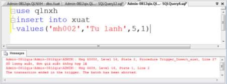 Trường hợp 3 Không tồn tại mặt hàng này b Khi xóa bản ghi Ngược lại với 12