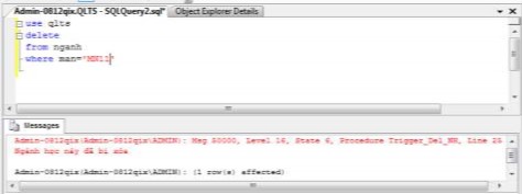 Ví dụ 2 Xây dựng trigger trong bảng độc giả để kiểm tra các ràng buộc toàn 3