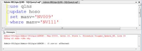Trường hợp 4 Thỏa mãn các điều kiện cập nhật 4 Khi cập nhật giá trị 9