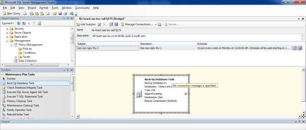 Hình 6 22 Thêm nghiệp vụ vào kế hoạch sao lưu Bước 3 Chọn cơ sở dữ liệu 11