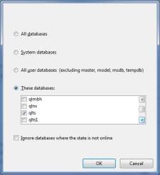 Hình 6 23 Danh sách cơ sở dữ liệu Bước 4 Chọn thành phần sao lưu tại mục 12