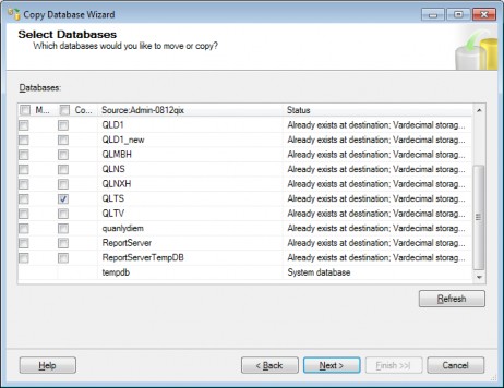 Hình 6 32 Chọn cơ sở dữ liệu sao chép Bước 7 Cấu hình cơ sở dữ liệu 1
