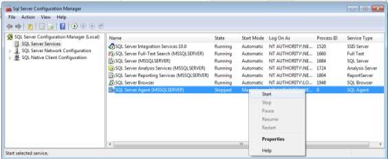 Hình 6 38 Khởi động dịch vụ Agent Chương 7 QUẢN LÝ BẢO MẬT VÀ NGƯỜI DÙNG 7