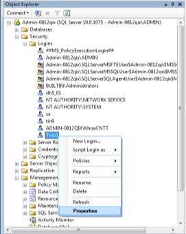 Hình 7 17 Thay đổi thông số cho tài khoản Bước 2 Chọn trang Server Roles chọn 11