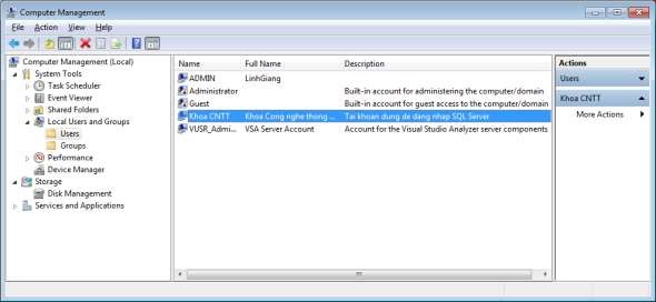 Hình 7 8 Kết quả tạo tài khoản trong Windows thành công Các bước tạo tài 2