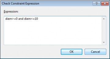 Hình 9 15 Nhập điều kiện cho ràng buộc kiểm tra Thiết kế ràng buộc mặc 10