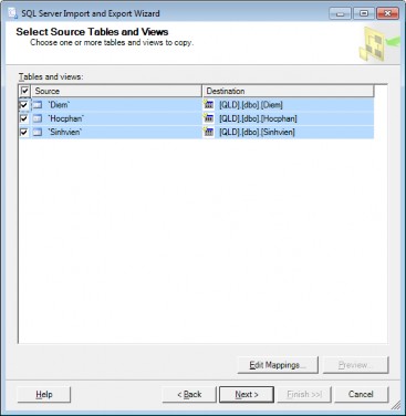Hình 9 30 Chọn các Sheet chứa dữ liệu Bước 6 Chọn phương thức thực thi và 4
