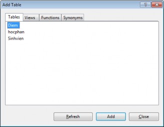 Hình 9 34 Chọn dữ liệu nguồn cho view Bước 3 Thiết kế View Hình 9 35 Thiết 8