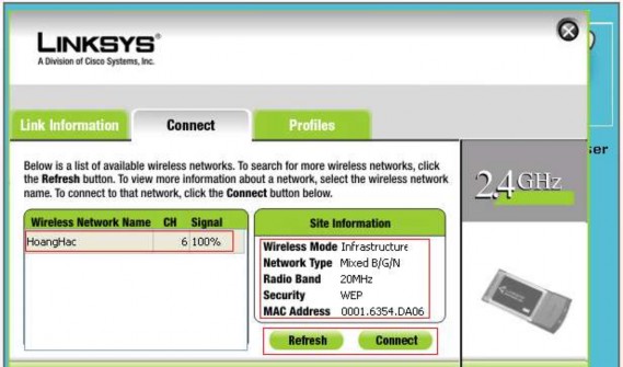 Hình 5 14 Kết nối vào mạng Sau bước trên máy PC đã kết nối thành công đến 1
