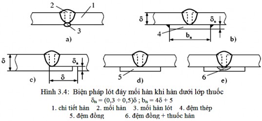 Hàn các mối hàn vòng nếu phải hàn hai phía thì hàn phía trong trước phía 4