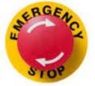 Bật nút Emergency Stop bằng cách xoay nhẹ theo chiều kim đồng hồ rồi thả tay 2