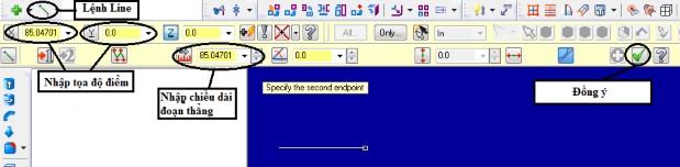 Hình 2 5 Tạo đường thẳng Sau khi hoàn thành việc phác họa 2D biên dạng cần 25