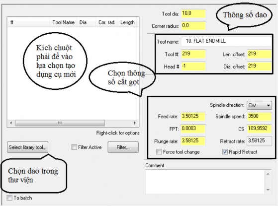 Hình 3 6 Chọn dao và thông số công nghệ 28