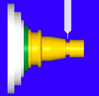 Hình 5 2 7 Mô phỏng tiện rãnh Bước 3 Tạo đường chạy dao khoan Chọn biểu 10