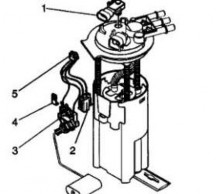 Hình 4 2 Sơ đồ nguyên lý mạch báo nhiên liệu 1 Ắc qui 2 Khóa điện 3 Giắc 13