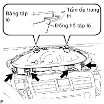 Nhả khớp 9 vấu và tháo kính đồng hồ táp lô Lắp cụm đồng hồ táp lô 2