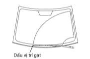 Gióng thẳng các đầu lưỡi gạt với dấu trên kính chắn gió như trong hình 10