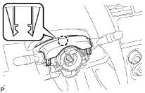 Lắp nắp che trục lái Cài vấu để lắp nắp che phía trên trục lái Cài 24