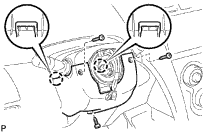 Cài khớp 2 vấu hãm để lắp nắp che phía dưới trục lái Lắp 3 vít 4 4 25