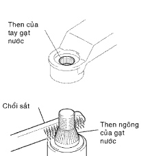 Lắp cần gạt và lưỡi gạt nước trước trái Gạt bỏ bất kỳ hạt kim 9